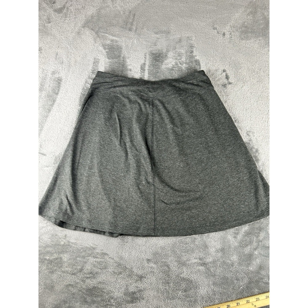REI A-Line Pull-On Skirt Gray Stretch Knit Outdoor‎ Casual Pocket Medium - Picture 2 of 7